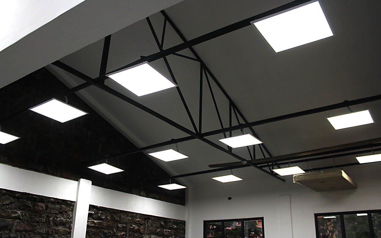 Square ceiling light panels